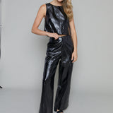 Sierra Vinyl Crop Top