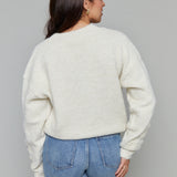 Lillian Embroidered Floral Applique Sweater