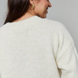 Lillian Embroidered Floral Applique Sweater