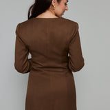 Pamela Button Front Mini Dress