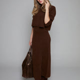 Brooklyn Brushed Wool Midi Skirt