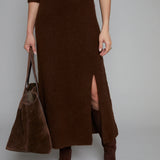 Brooklyn Brushed Wool Midi Skirt