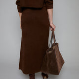 Brooklyn Brushed Wool Midi Skirt