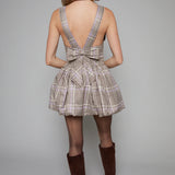 Charmaine Plaid Bubble Hem Mini Dress