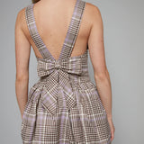 Charmaine Plaid Bubble Hem Mini Dress