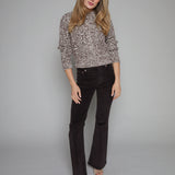 Caleb Corduroy Mid Rise Ultra Flare Pants - Mocha