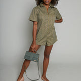 Hilda Floral Romper - Olive