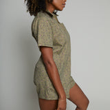 Hilda Floral Romper - Olive