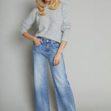 Vixen Classic Crew Sweater - Soft Grey