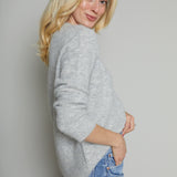 Vixen Classic Crew Sweater - Soft Grey