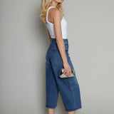 Athena Cropped Wide Leg Jeans - District
