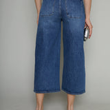Athena Cropped Wide Leg Jeans - District