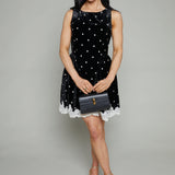 Hilda Polka Dot Velvet Mini Dress