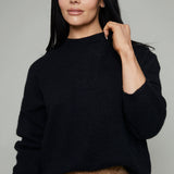 Leanne Oversized Pullover Sweater - Black