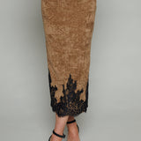 Quinn Embellished Velvet Pencil Skirt