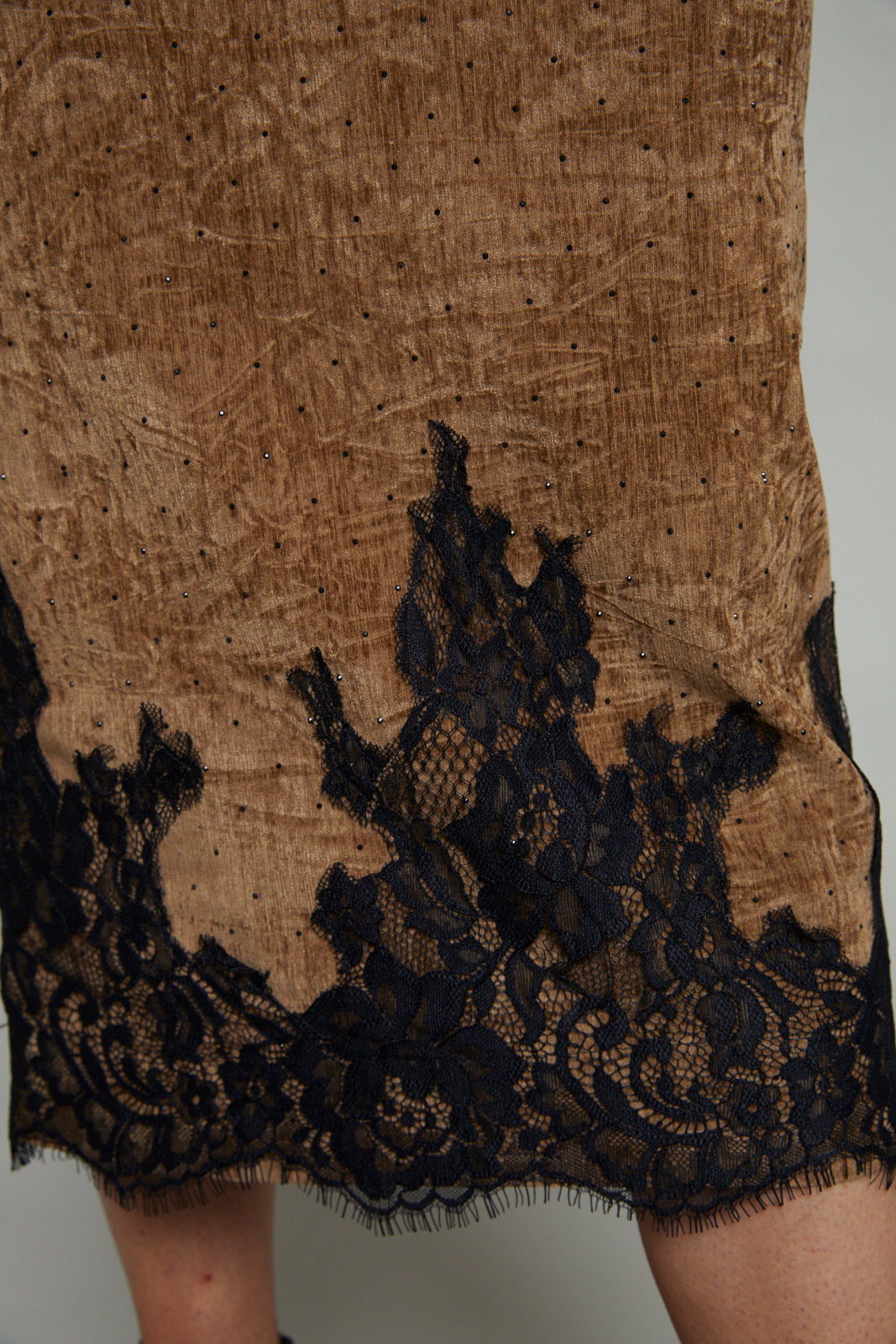 Quinn Embellished Velvet Pencil Skirt