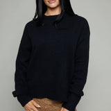 Leanne Oversized Pullover Sweater - Black
