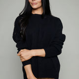 Leanne Oversized Pullover Sweater - Black