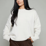 Marisol Relaxed Boyfriend Sweater - Oatmeal