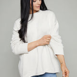 Marisol Relaxed Boyfriend Sweater - Oatmeal