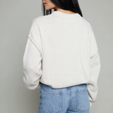 Marisol Relaxed Boyfriend Sweater - Oatmeal