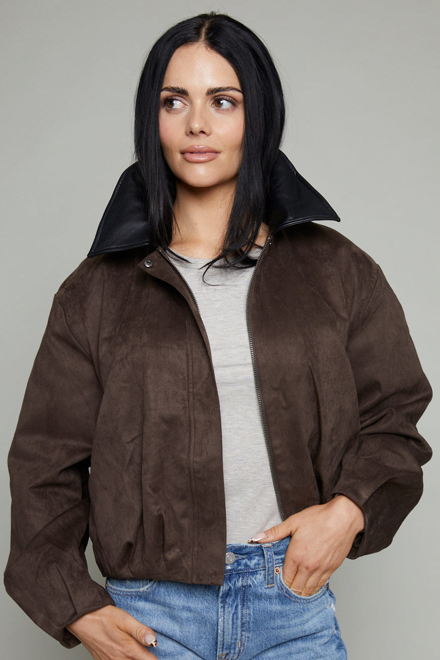 Juliet Suede Bomber Jacket
