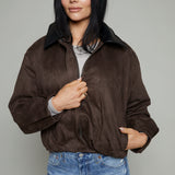 Juliet Suede Bomber Jacket