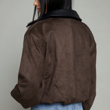 Juliet Suede Bomber Jacket