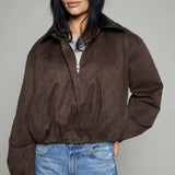 Juliet Suede Bomber Jacket