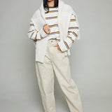Addison Striped Long Sleeve Tee - Ivory