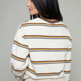 Addison Striped Long Sleeve Tee - Ivory