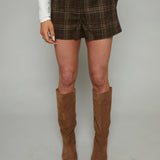 Tinesha Plaid High Rise Shorts