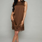 Gretchen Lace Trim Mini Dress