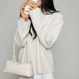 Cheryl Oversized Longline Sweater - Frosted Pearl