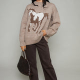 Horse Jacquard Knit Sweater