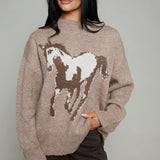 Horse Jacquard Knit Sweater