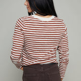 Rita Long Sleeve Striped Slub Tee