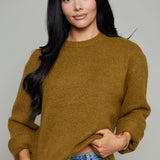 Cheryl Oversized Longline Sweater - Golden Sage