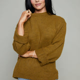 Cheryl Oversized Longline Sweater - Golden Sage