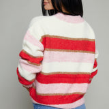 Sabrina Crew Stripe Sweater - Red