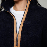 Hartwell Suede Detail Zip Sweater