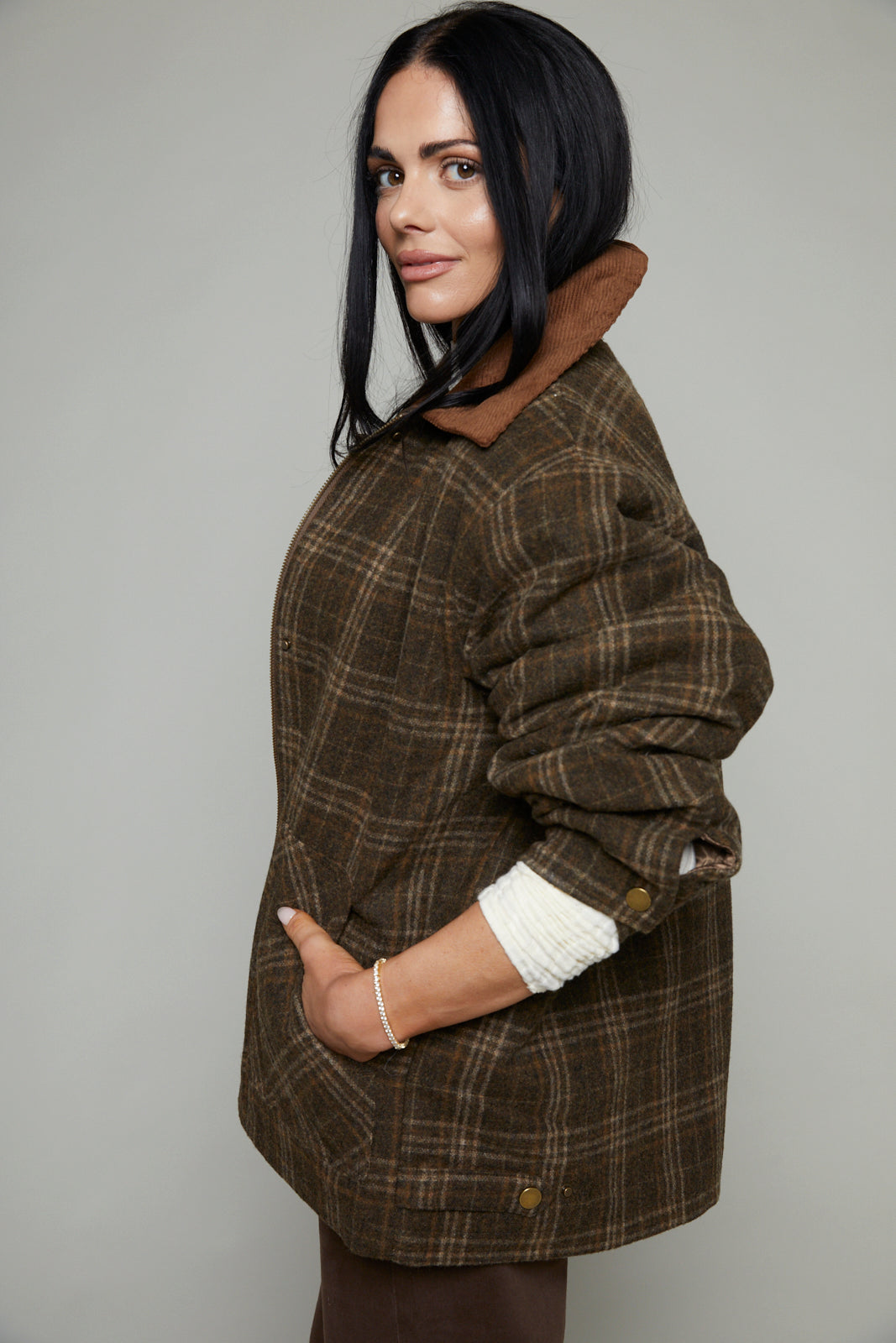 Aria Oversized Plaid Coat
