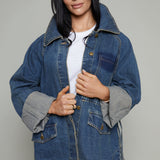 Kelsey Cinched Waist Denim Jacket