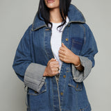 Kelsey Cinched Waist Denim Jacket