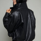 Nikko Faux Leather Bubble Jacket