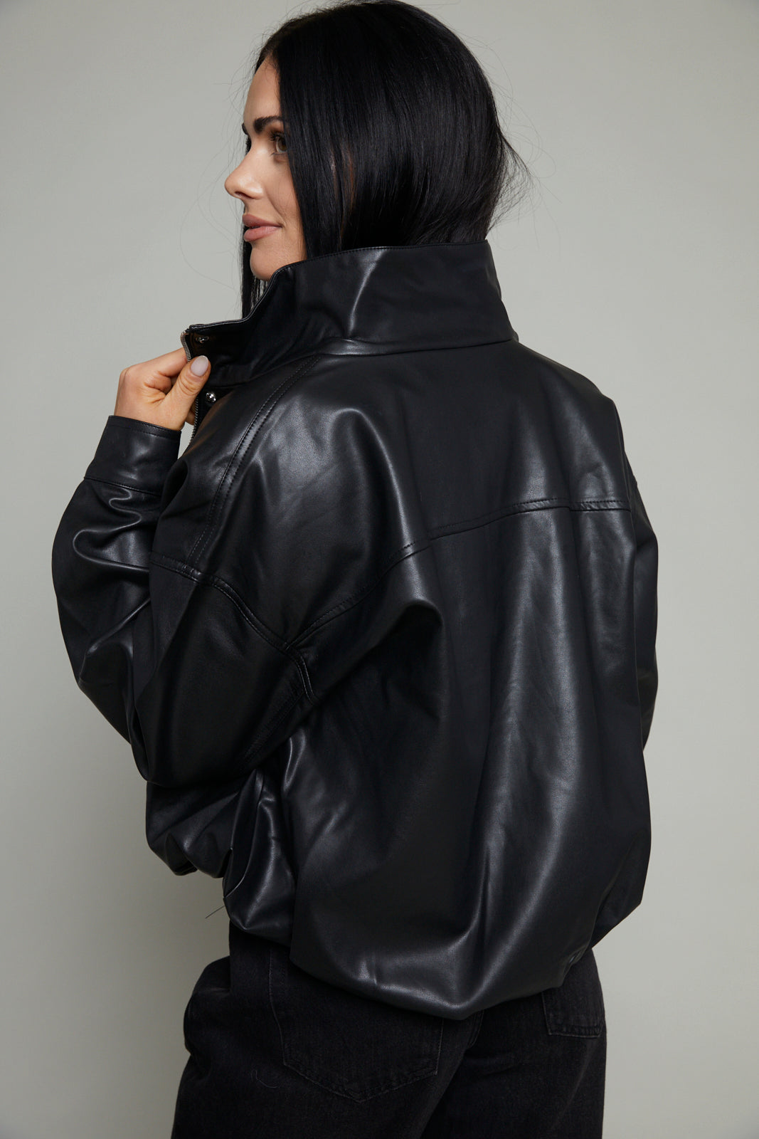 Nikko Faux Leather Bubble Jacket