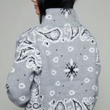 Damson Bandana Zip Up Sweater