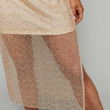 Daphne Pearl Embellished Midi Skirt