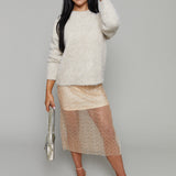 Daphne Pearl Embellished Midi Skirt