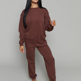 Rachelle Fleece Boyfriend Joggers - Sandalwood